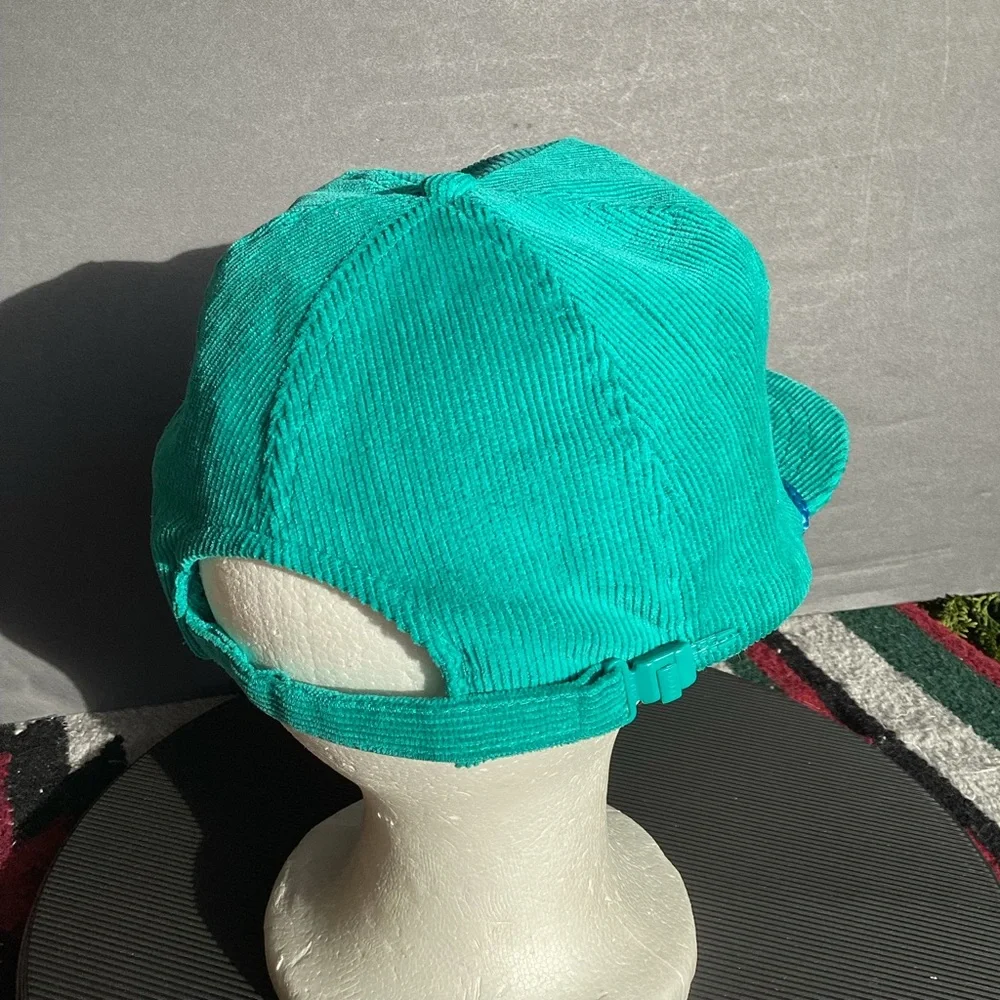OTTO Teal Corduroy Trucker Hat with Brown Logo - Picture 6 of 12